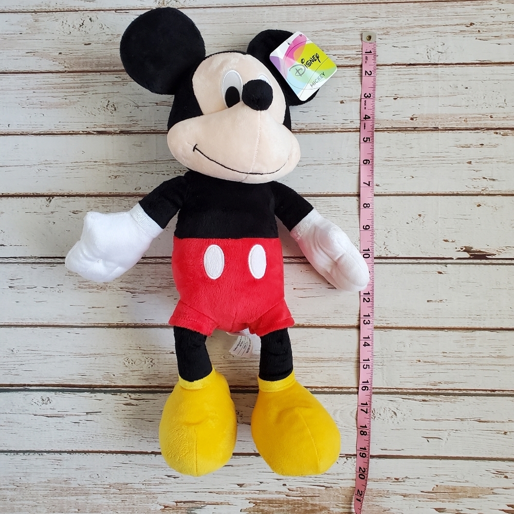 NWT Disney Mickey Mouse Plush Toy 19" Black Red And Yellow - Picture 2 of 7
